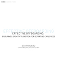 Storyboard template that titled 'Effective Offboarding'
