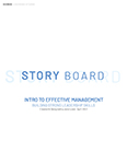 Storyboard template that titled 'Intro to Effective Management_Building Strong Leadership Skills'